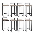 Kit 08 Banqueta Alta Lina Industrial Cozinha Bar Balcão Bistr