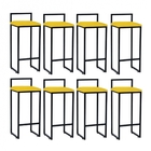 Kit 08 Banqueta Alta Lina Industrial Cozinha Bar Balcão Bistr