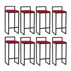 Kit 08 Banqueta Alta Lina Industrial Cozinha Bar Balcão Bistr