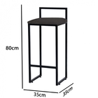 Kit 08 Banqueta Alta Lina Industrial Cozinha Bar Balcão Bistr