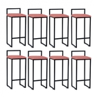 Kit 08 Banqueta Alta Lina Industrial Cozinha Bar Balcão Bistr