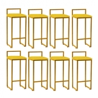 Kit 08 Banqueta Alta Lina Industrial Cozinha Bar Balcão Bistr