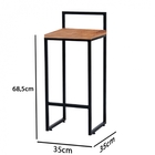 Kit 08 Banqueta Alta Lina Industrial Cozinha Bar Balcão Bistr