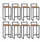 Kit 08 Banqueta Alta Lina Industrial Cozinha Bar Balcão Bistr