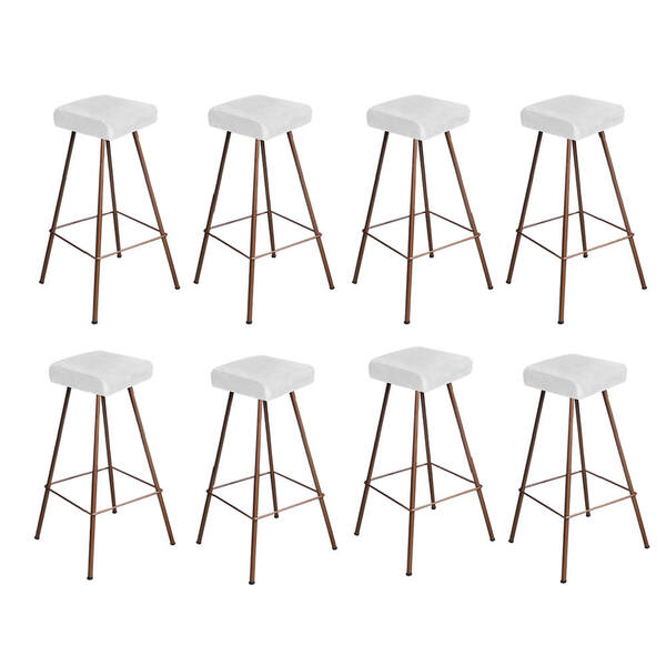 Kit 08 Banqueta Alta Lira Eiffel Industrial Cozinha Bar Balcã
