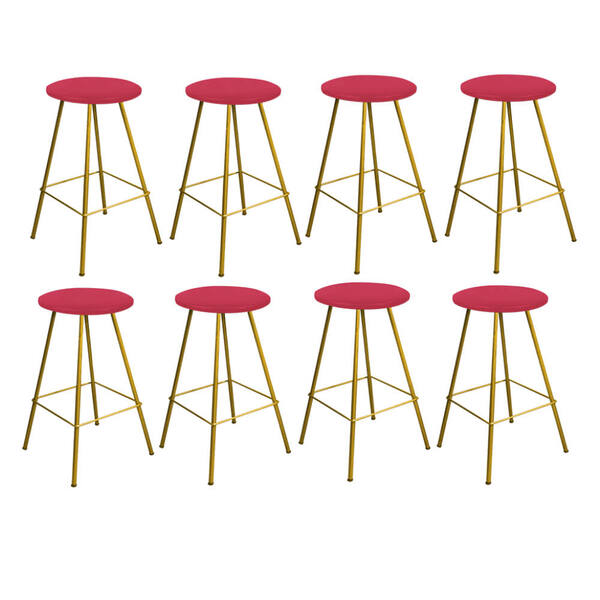 Kit 08 Banqueta Alta Loni Eiffel Industrial Cozinha Bar Balcã