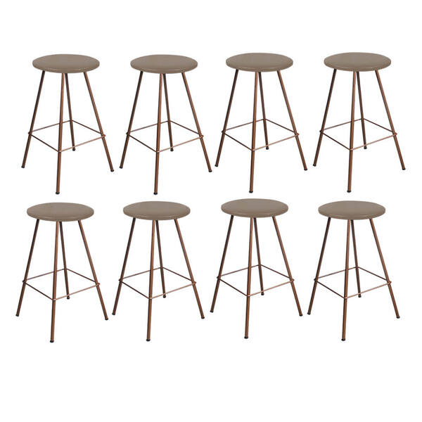 Kit 08 Banqueta Alta Loni Eiffel Industrial Cozinha Bar Balcã