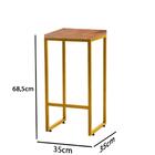 Kit 08 Banqueta Alta Lua Industrial Bistrô Ferro Dourado