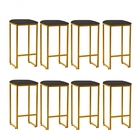 Kit 08 Banqueta Alta Lua Industrial Cozinha Bar Balcão Bistrô