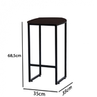 Kit 08 Banqueta Alta Lua Industrial Cozinha Bar Balcão Bistrô