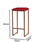 Kit 08 Banqueta Alta Lua Industrial Cozinha Bar Balcão Bistrô