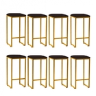 Kit 08 Banqueta Alta Lua Industrial Cozinha Bar Balcão Bistrô