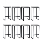 Kit 08 Banqueta Alta Lua Industrial Cozinha Bar Balcão Bistrô