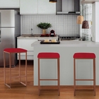 Kit 08 Banqueta Alta Lua Industrial Cozinha Bar Balcão Bistrô