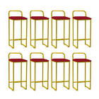 Kit 08 Banqueta Alta Luffi Com Encosto Cozinha Bar Balcão Bis