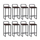 Kit 08 Banqueta Alta Luffi Com Encosto Cozinha Bar Balcão Bis