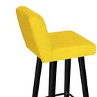 Kit 08 Banqueta Alta Suede Amarelo