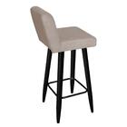 Kit 08 Banqueta Alta Suede Bege