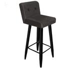 Kit 08 Banqueta Alta Suede Cinza