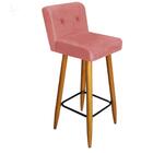 Kit 08 Banqueta Alta Suede Rose Gold