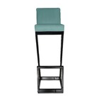 Kit 08 Banqueta Alta Z Base De Ferro Suede Azul Tiffany - D'c