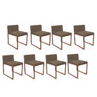 Kit 08 Cadeiraa De Jantar Escritório Recepção Lee Office Indu