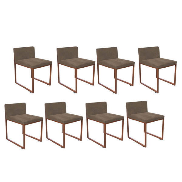 Kit 08 Cadeiraa De Jantar Escritório Recepção Lee Office Indu