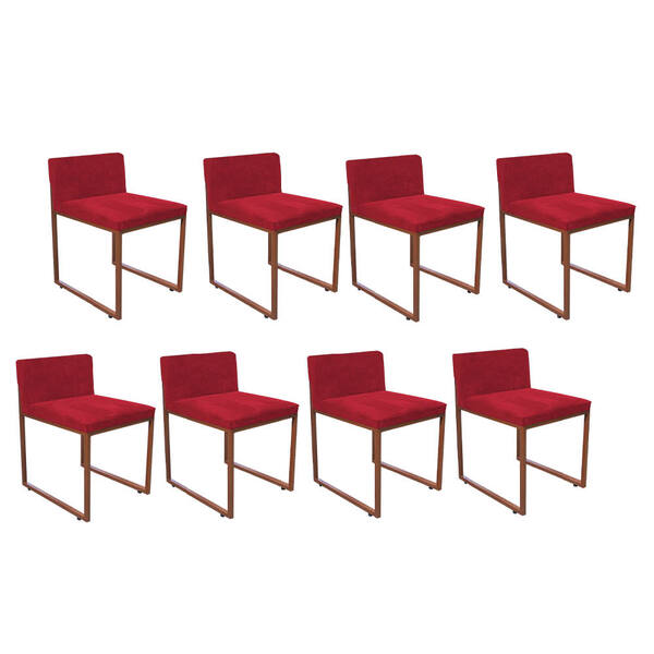 Kit 08 Cadeiraa De Jantar Escritório Recepção Lee Office Indu