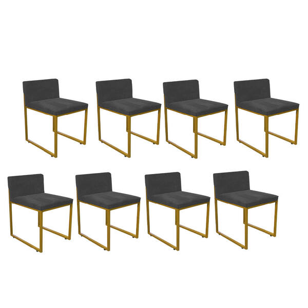 Kit 08 Cadeiraa De Jantar Escritório Recepção Lee Office Indu