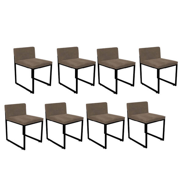 Kit 08 Cadeiraa De Jantar Escritório Recepção Lee Office Indu