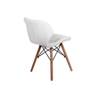 Kit 08 Cadeiras Charles Eames Eiffel Slim Wood Estofada - Bra