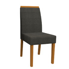 Kit 08 Cadeiras De Jantar Aline Linho Cinza Ln03 Pés Ypê - D'