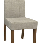Kit 08 Cadeiras De Jantar Aline Veludo Linho Tl13 Pés Amêndoa