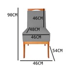 Kit 08 Cadeiras De Jantar Antonela Base De Madeira Suede Graf