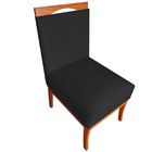 Kit 08 Cadeiras De Jantar Antonela Base De Madeira Suede Pret