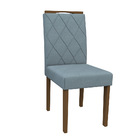 Kit 08 Cadeiras De Jantar Cecília Animalle Azul Wd26 Pés Amên