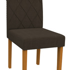 Kit 08 Cadeiras De Jantar Cecília Veludo Café Lo02 Pés Ypê -