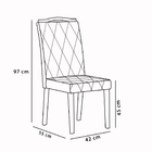 Kit 08 Cadeiras De Jantar Flora Veludo Bege E Madeira Ipê - D