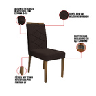 Kit 08 Cadeiras De Jantar Lais Veludo Café Lo02 Pés Imbuia -