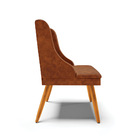 Kit 08 Cadeiras De Jantar Liz Corano Nozes Pés Palito Castanh