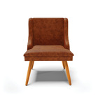 Kit 08 Cadeiras De Jantar Liz Corano Nozes Pés Palito Castanh