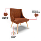 Kit 08 Cadeiras De Jantar Liz Corano Nozes Pés Palito Natural