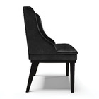 Kit 08 Cadeiras De Jantar Liz Corano Preto Base Fixa Madeira