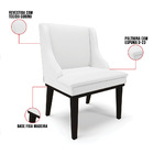 Kit 08 Cadeiras De Jantar Liz Corino Base Fixa Madeira Preto