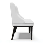 Kit 08 Cadeiras De Jantar Liz Corino Branco Base Fixa Madeira