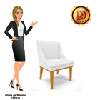 Kit 08 Cadeiras De Jantar Liz Corino Branco Base Fixa Madeira