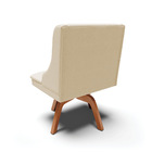 Kit 08 Cadeiras De Jantar Liz Linho Areia A27 Base Giratória