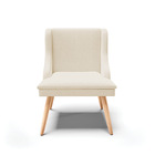 Kit 08 Cadeiras De Jantar Liz Linho Areia A27 Pés Palito Natu