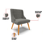 Kit 08 Cadeiras De Jantar Liz Suede Graf