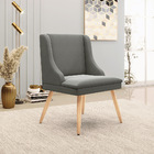 Kit 08 Cadeiras De Jantar Liz Suede Grafite Pés Palito Natura